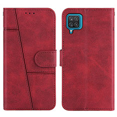 Coque Portefeuille Livre Cuir Etui Clapet Y01X pour Samsung Galaxy A12 5G Rouge