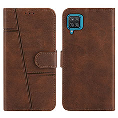 Coque Portefeuille Livre Cuir Etui Clapet Y01X pour Samsung Galaxy A12 Nacho Marron