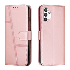 Coque Portefeuille Livre Cuir Etui Clapet Y01X pour Samsung Galaxy A13 4G Or Rose