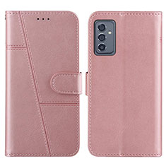 Coque Portefeuille Livre Cuir Etui Clapet Y01X pour Samsung Galaxy A24 4G Or Rose