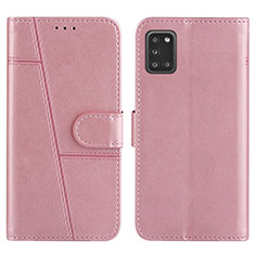 Coque Portefeuille Livre Cuir Etui Clapet Y01X pour Samsung Galaxy A31 Or Rose