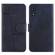 Coque Portefeuille Livre Cuir Etui Clapet Y01X pour Samsung Galaxy A50S Bleu