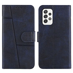 Coque Portefeuille Livre Cuir Etui Clapet Y01X pour Samsung Galaxy A52 4G Bleu