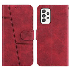 Coque Portefeuille Livre Cuir Etui Clapet Y01X pour Samsung Galaxy A52 4G Rouge