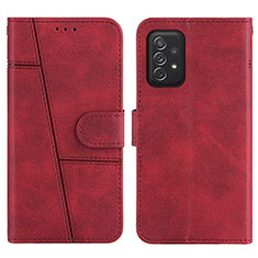 Coque Portefeuille Livre Cuir Etui Clapet Y01X pour Samsung Galaxy A72 4G Rouge
