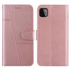Coque Portefeuille Livre Cuir Etui Clapet Y01X pour Samsung Galaxy F42 5G Or Rose