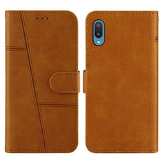 Coque Portefeuille Livre Cuir Etui Clapet Y01X pour Samsung Galaxy M02 Brun Clair