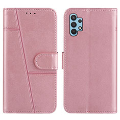 Coque Portefeuille Livre Cuir Etui Clapet Y01X pour Samsung Galaxy M32 5G Or Rose