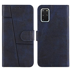 Coque Portefeuille Livre Cuir Etui Clapet Y01X pour Samsung Galaxy S20 Plus 5G Bleu