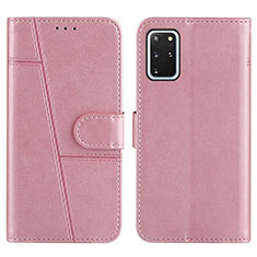 Coque Portefeuille Livre Cuir Etui Clapet Y01X pour Samsung Galaxy S20 Plus Or Rose