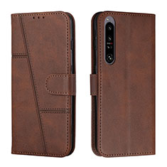 Coque Portefeuille Livre Cuir Etui Clapet Y01X pour Sony Xperia 1 IV SO-51C Marron