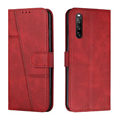 Coque Portefeuille Livre Cuir Etui Clapet Y01X pour Sony Xperia 10 IV SO-52C Rouge