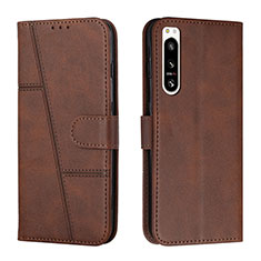 Coque Portefeuille Livre Cuir Etui Clapet Y01X pour Sony Xperia 5 IV Marron