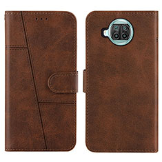 Coque Portefeuille Livre Cuir Etui Clapet Y01X pour Xiaomi Mi 10i 5G Marron