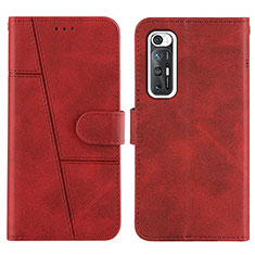 Coque Portefeuille Livre Cuir Etui Clapet Y01X pour Xiaomi Mi 10S 5G Rouge