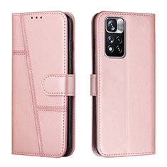 Coque Portefeuille Livre Cuir Etui Clapet Y01X pour Xiaomi Mi 11i 5G (2022) Or Rose