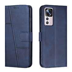 Coque Portefeuille Livre Cuir Etui Clapet Y01X pour Xiaomi Mi 12T 5G Bleu