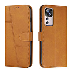 Coque Portefeuille Livre Cuir Etui Clapet Y01X pour Xiaomi Mi 12T Pro 5G Brun Clair