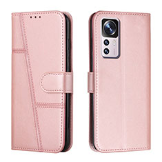 Coque Portefeuille Livre Cuir Etui Clapet Y01X pour Xiaomi Mi 12T Pro 5G Or Rose