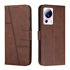 Coque Portefeuille Livre Cuir Etui Clapet Y01X pour Xiaomi Mi 13 Lite 5G Marron