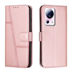 Coque Portefeuille Livre Cuir Etui Clapet Y01X pour Xiaomi Mi 13 Lite 5G Or Rose