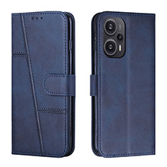 Coque Portefeuille Livre Cuir Etui Clapet Y01X pour Xiaomi Poco F5 5G Bleu