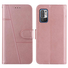 Coque Portefeuille Livre Cuir Etui Clapet Y01X pour Xiaomi POCO M3 Pro 5G Or Rose