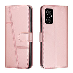 Coque Portefeuille Livre Cuir Etui Clapet Y01X pour Xiaomi Poco M4 5G Or Rose