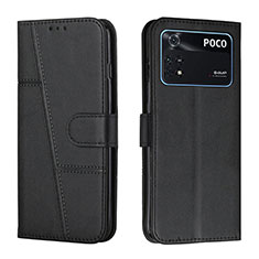 Coque Portefeuille Livre Cuir Etui Clapet Y01X pour Xiaomi Poco M4 Pro 4G Noir