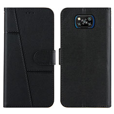 Coque Portefeuille Livre Cuir Etui Clapet Y01X pour Xiaomi Poco X3 Pro Noir