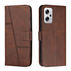 Coque Portefeuille Livre Cuir Etui Clapet Y01X pour Xiaomi Poco X4 GT 5G Marron