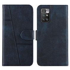 Coque Portefeuille Livre Cuir Etui Clapet Y01X pour Xiaomi Redmi 10 (2022) Bleu