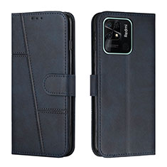 Coque Portefeuille Livre Cuir Etui Clapet Y01X pour Xiaomi Redmi 10 India Bleu