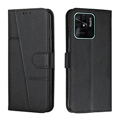 Coque Portefeuille Livre Cuir Etui Clapet Y01X pour Xiaomi Redmi 10 India Noir