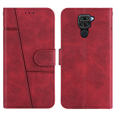 Coque Portefeuille Livre Cuir Etui Clapet Y01X pour Xiaomi Redmi 10X 4G Rouge