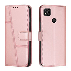 Coque Portefeuille Livre Cuir Etui Clapet Y01X pour Xiaomi Redmi 9 Activ Or Rose