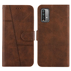 Coque Portefeuille Livre Cuir Etui Clapet Y01X pour Xiaomi Redmi 9 Power Marron