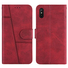 Coque Portefeuille Livre Cuir Etui Clapet Y01X pour Xiaomi Redmi 9A Rouge