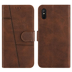 Coque Portefeuille Livre Cuir Etui Clapet Y01X pour Xiaomi Redmi 9AT Marron