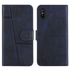 Coque Portefeuille Livre Cuir Etui Clapet Y01X pour Xiaomi Redmi 9i Bleu