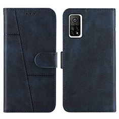 Coque Portefeuille Livre Cuir Etui Clapet Y01X pour Xiaomi Redmi K30S 5G Bleu