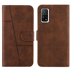 Coque Portefeuille Livre Cuir Etui Clapet Y01X pour Xiaomi Redmi K30S 5G Marron