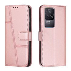 Coque Portefeuille Livre Cuir Etui Clapet Y01X pour Xiaomi Redmi K50 Pro 5G Or Rose