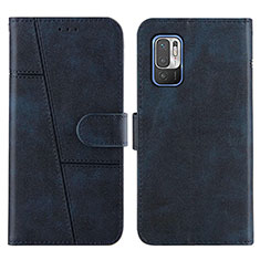 Coque Portefeuille Livre Cuir Etui Clapet Y01X pour Xiaomi Redmi Note 10 5G Bleu