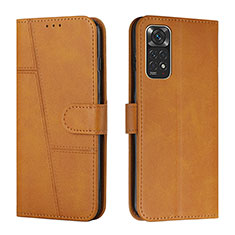 Coque Portefeuille Livre Cuir Etui Clapet Y01X pour Xiaomi Redmi Note 11 4G (2022) Brun Clair