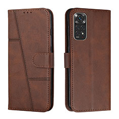 Coque Portefeuille Livre Cuir Etui Clapet Y01X pour Xiaomi Redmi Note 11 4G (2022) Marron