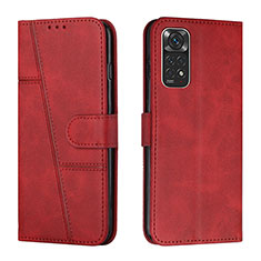 Coque Portefeuille Livre Cuir Etui Clapet Y01X pour Xiaomi Redmi Note 11 4G (2022) Rouge