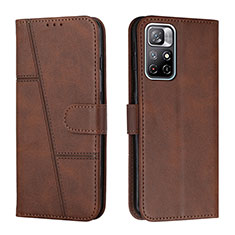 Coque Portefeuille Livre Cuir Etui Clapet Y01X pour Xiaomi Redmi Note 11 5G Marron