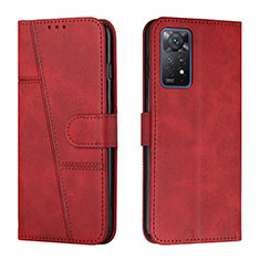 Coque Portefeuille Livre Cuir Etui Clapet Y01X pour Xiaomi Redmi Note 11 Pro 4G Rouge