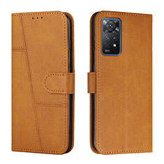 Coque Portefeuille Livre Cuir Etui Clapet Y01X pour Xiaomi Redmi Note 11 Pro 5G Brun Clair